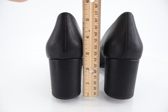 Naturalizer Womens Warner Square Toe Pumps Block Heel Black Faux Leather Size 10 - Picture 7 of 12